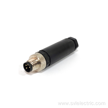 M8 male straight connector 4 pin